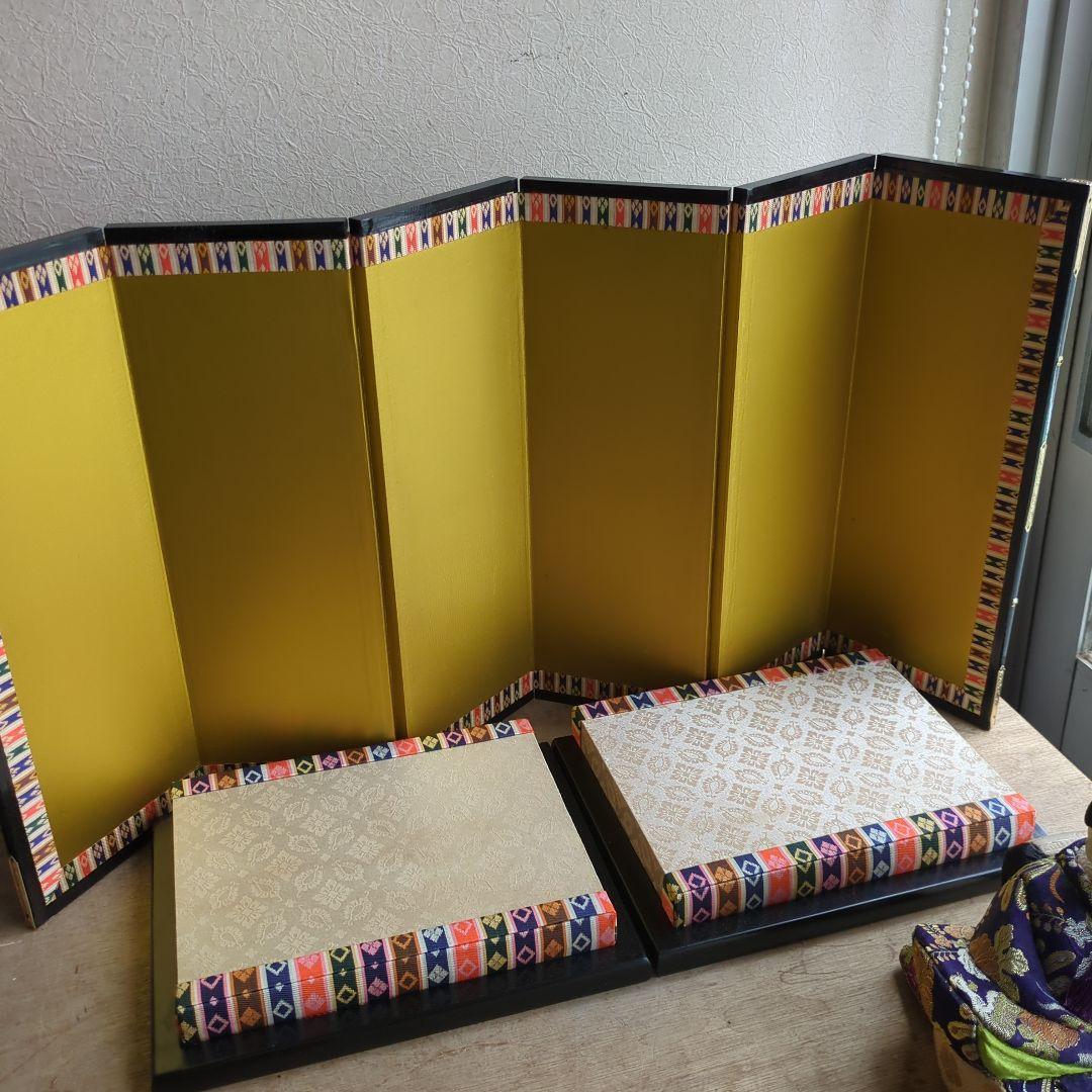 雛人形 木目込み ひなまつり 台座 屏風付 お雛様 御内裏様 お雛様