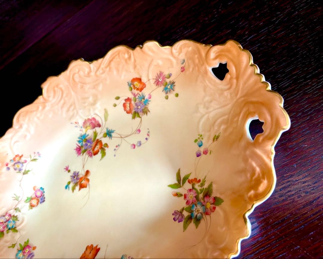 ロイヤルウースター　グレンジャーウースターブラッシュアイボリー　オーバルプレート