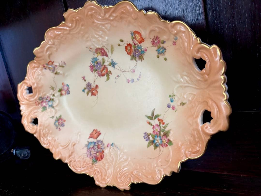 ロイヤルウースター　グレンジャーウースターブラッシュアイボリー　オーバルプレート