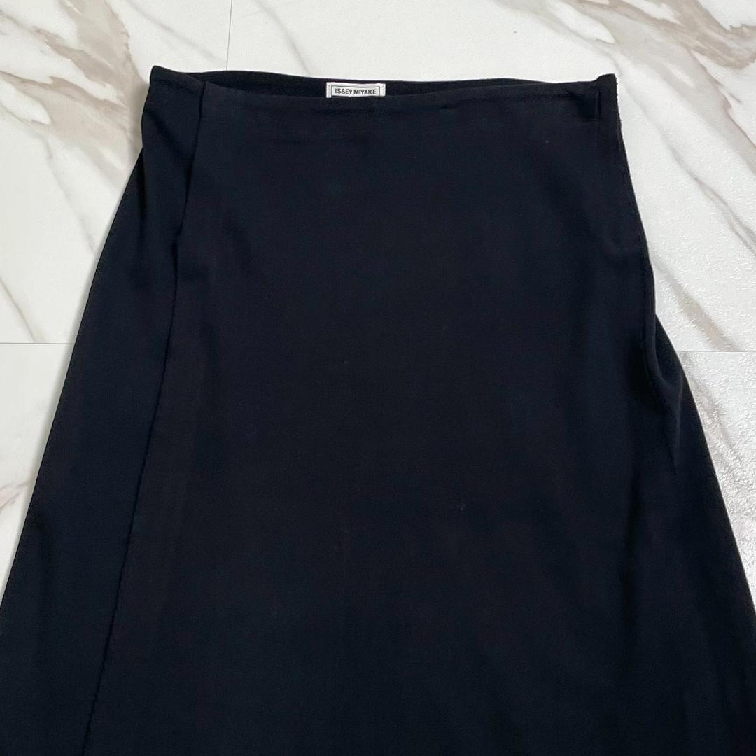 美品 イッセイミヤケ FETE ロングスカート コットン100% 黒 2