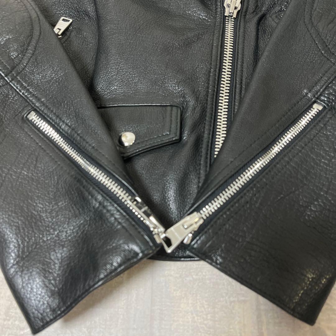 【未使用級 ファー パデット付】ALLSAINTS ダブル バイカー ライダース