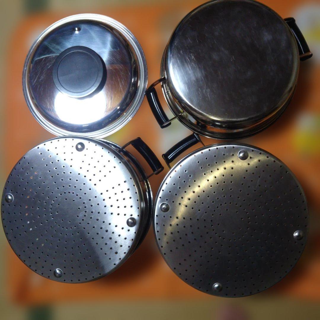 神子島製作所 桃印 PEACH BRAND 三段蒸し器 27cm