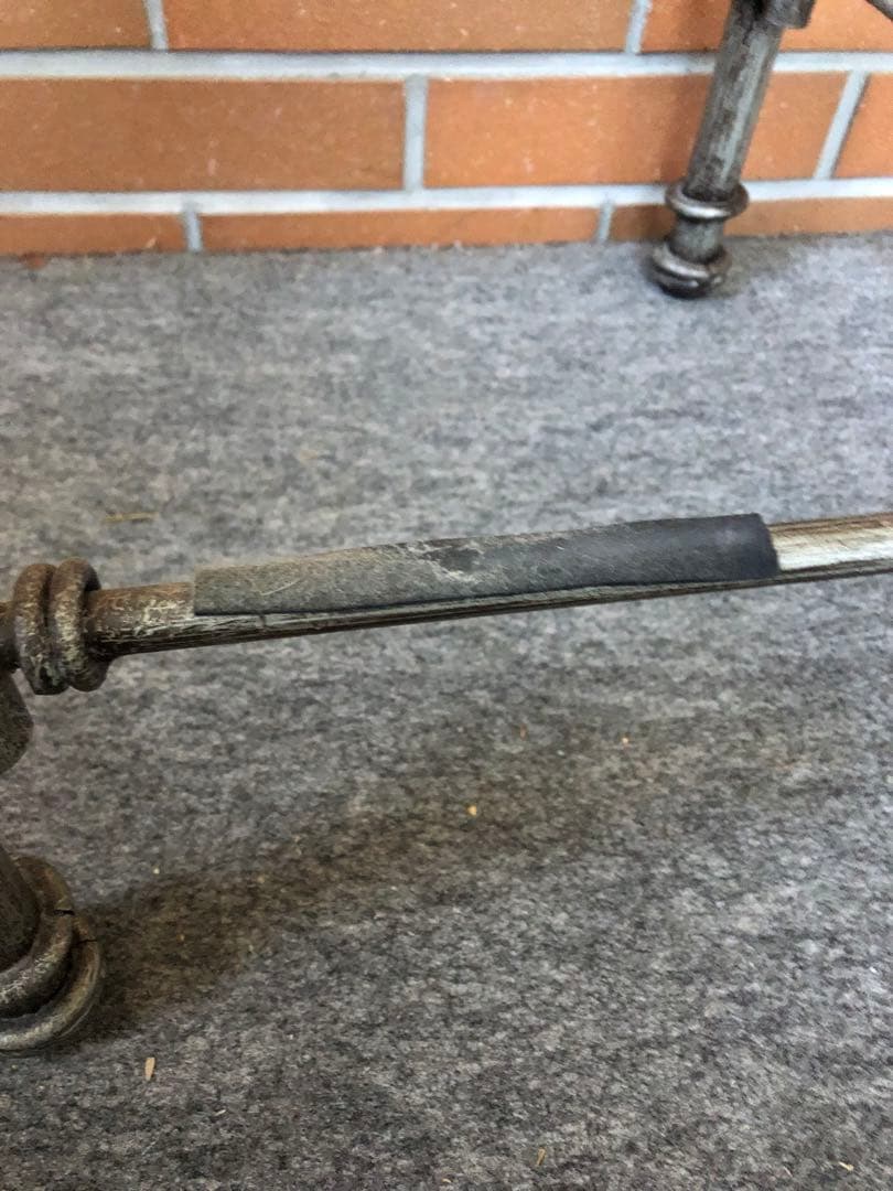 ガラステーブル　ヴィンテージ　コンクリート風　インダストリアル風　サイドテーブル