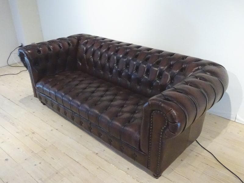 Martin28【極上】チェスターフィールド クラブマン　3人掛けソファ