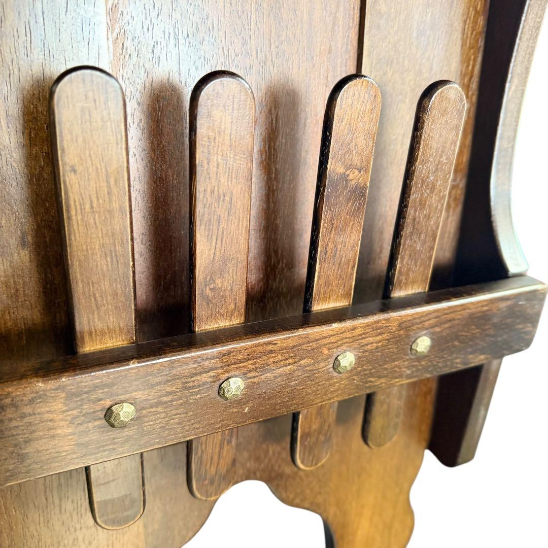 HR920 希少デザイン karimoku　鋲　サイドテーブル マガジンラック