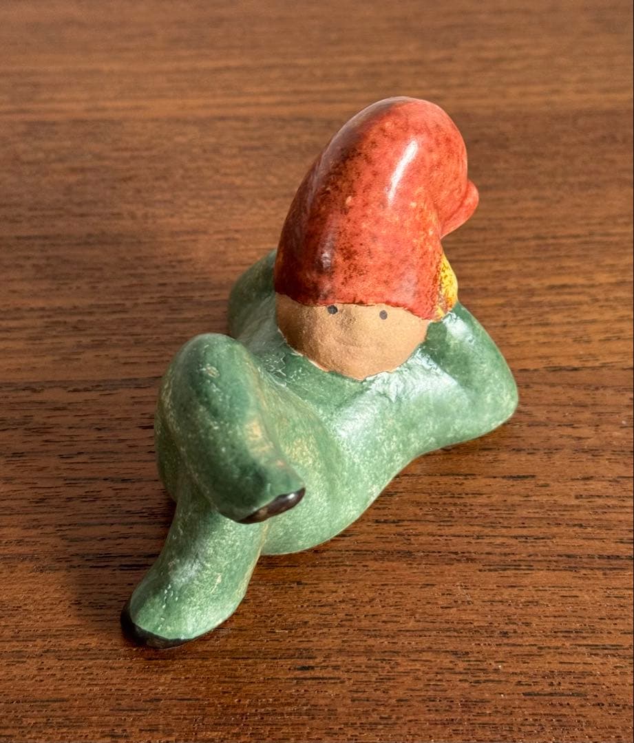 Lisa Larson　レイジートムテ/Lazy Tomte（緑）