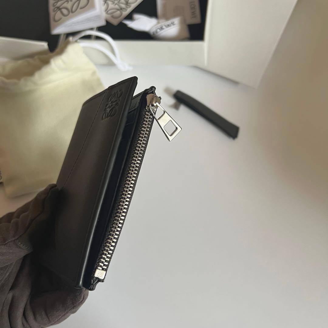 【最終値下げ】LOEWE パズル スリム コンパクト ウォレット(ダークグレー)