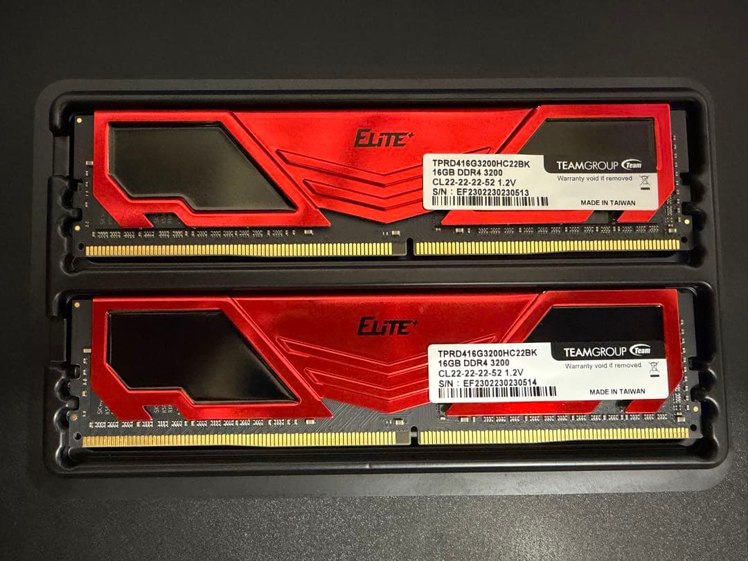 T-FORCE ELITE 32GB(16GB×2枚) DDR4 3200MHz