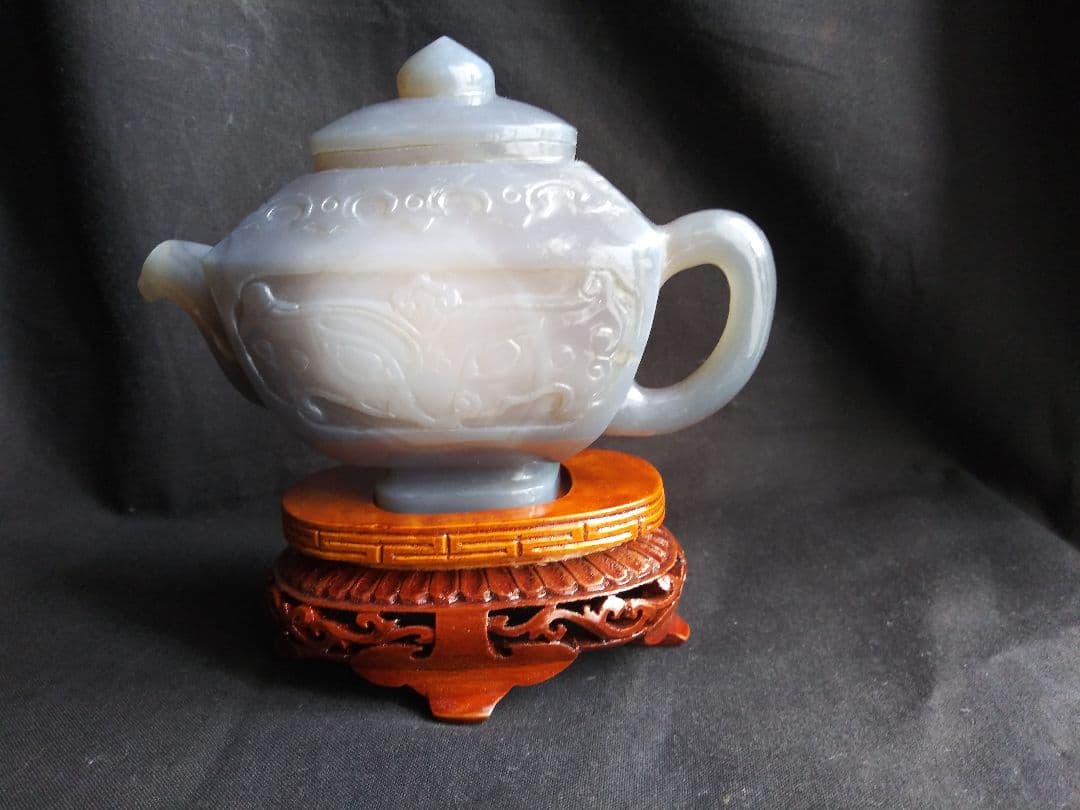 水胆壺　メノウ製　中国工芸品　置物　NO.639