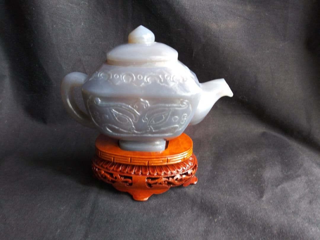 水胆壺　メノウ製　中国工芸品　置物　NO.639