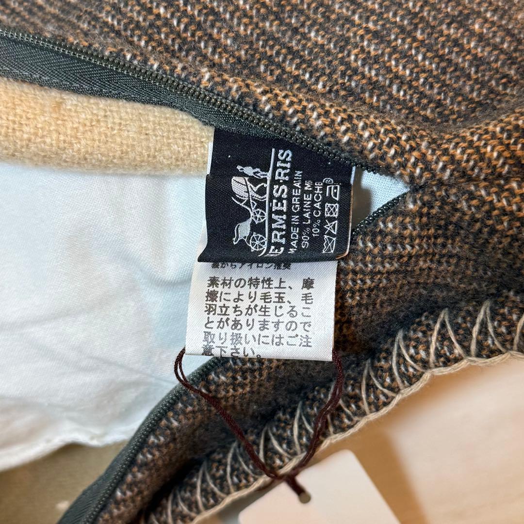 HERMES エルメス カシミヤ ウールクッション