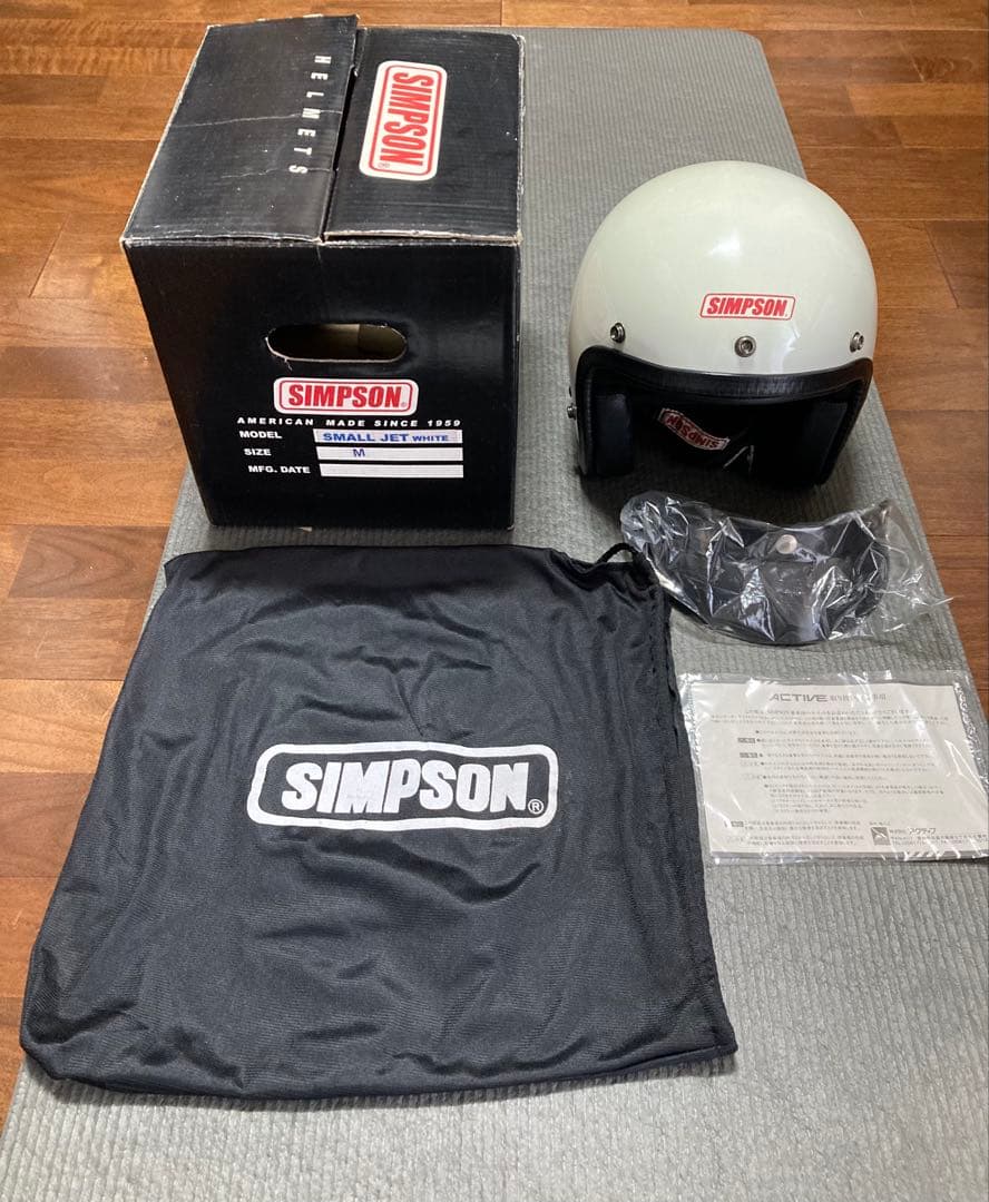 SIMSPON ジェットヘルメット ホワイト Mサイズ