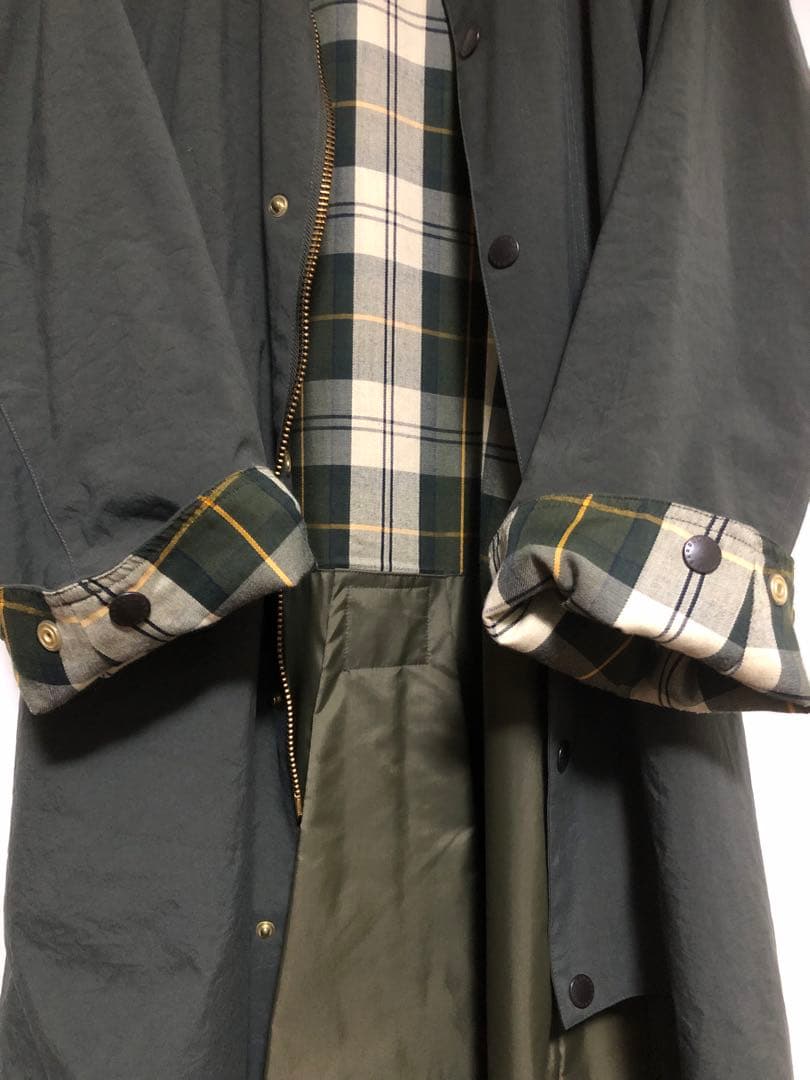 Barbour バーレイBURGHLEY-MU-TECHコートグリーン 38