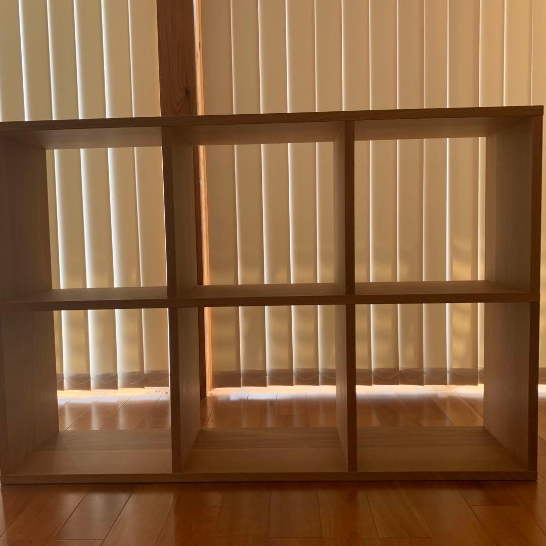 無印良品　スタッキングシェルフ　3段×2列　オーク材
