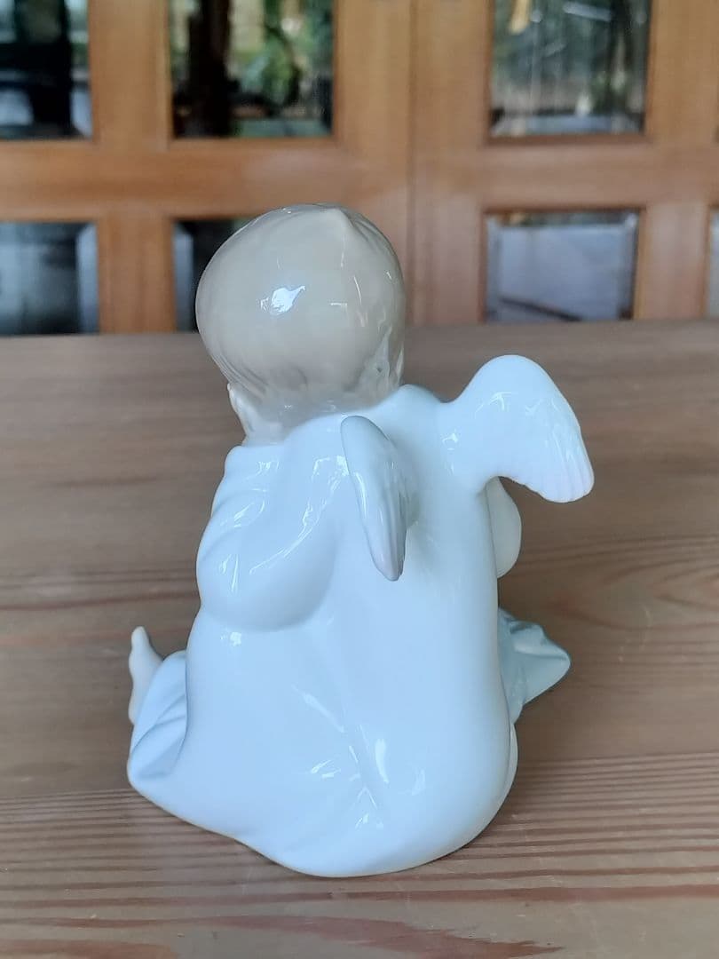 【希少】LLADRO リヤドロ　守ってあげるよ　男の子　フィギュリン　置物　天使