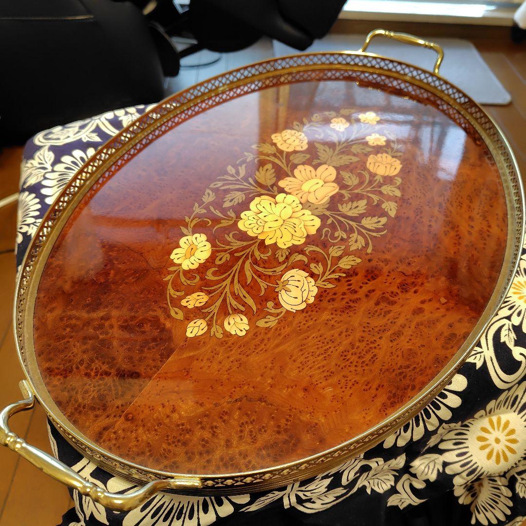 ジョヴァンニ パトゥルツオ　象嵌トレイ イタリア製大