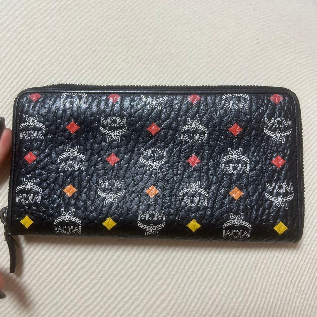 美品 MCM 長財布 LHP限定品 黒 革財布