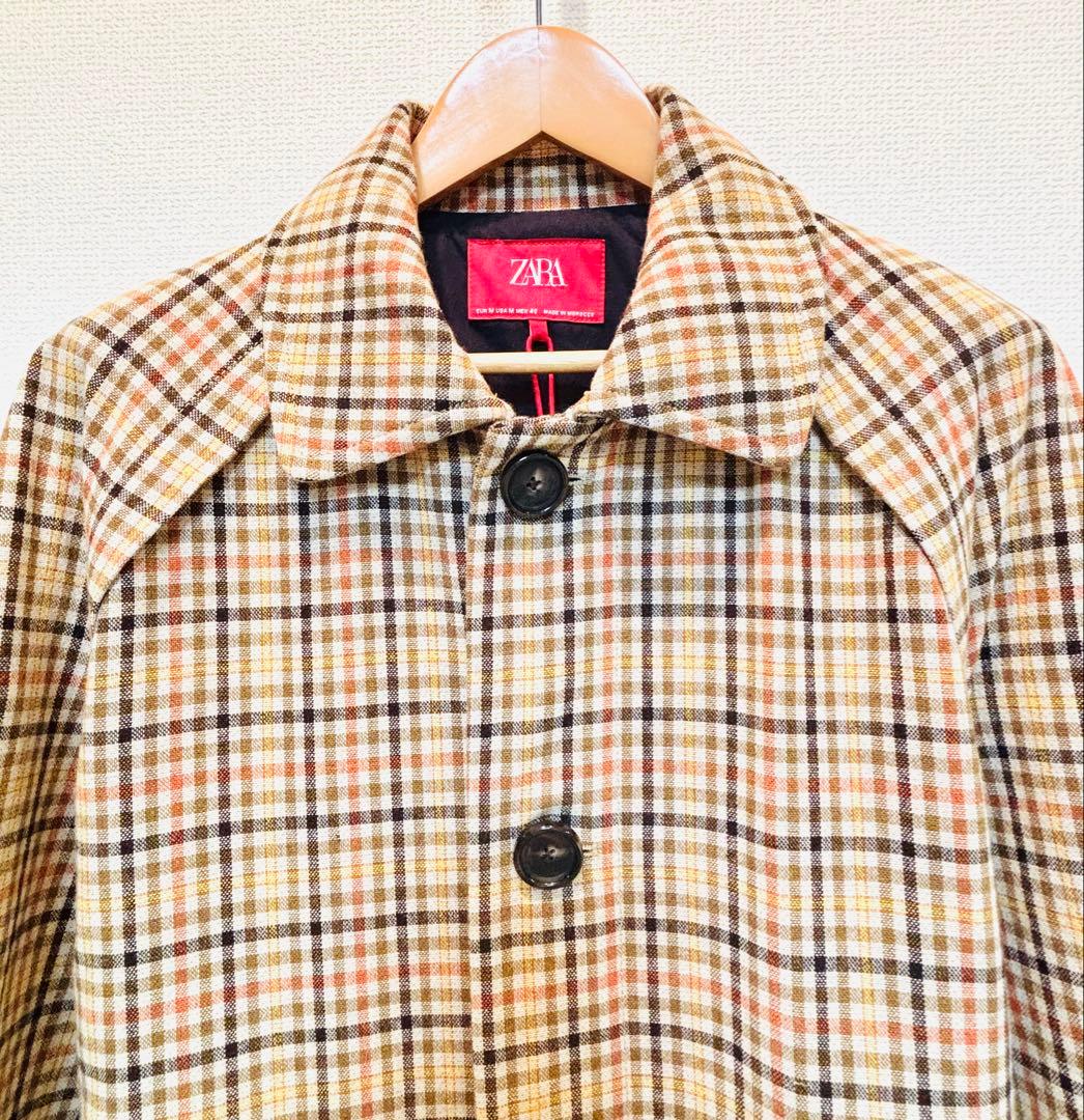 試着のみ ZARA HARRY LAMBERTトレンチコート チェック柄