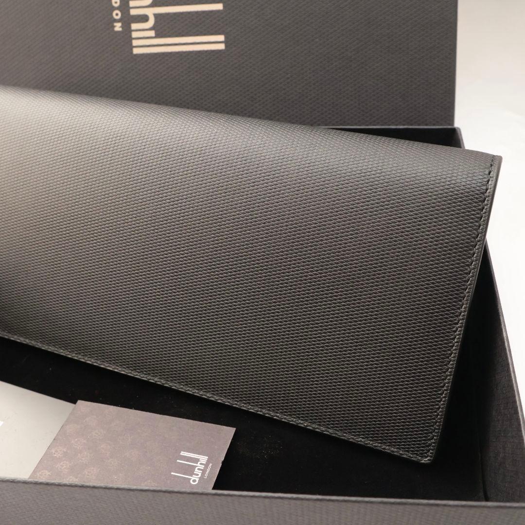 少し難有り dunhill ダンヒル 長財布 トラベルウォレット エンジンターン