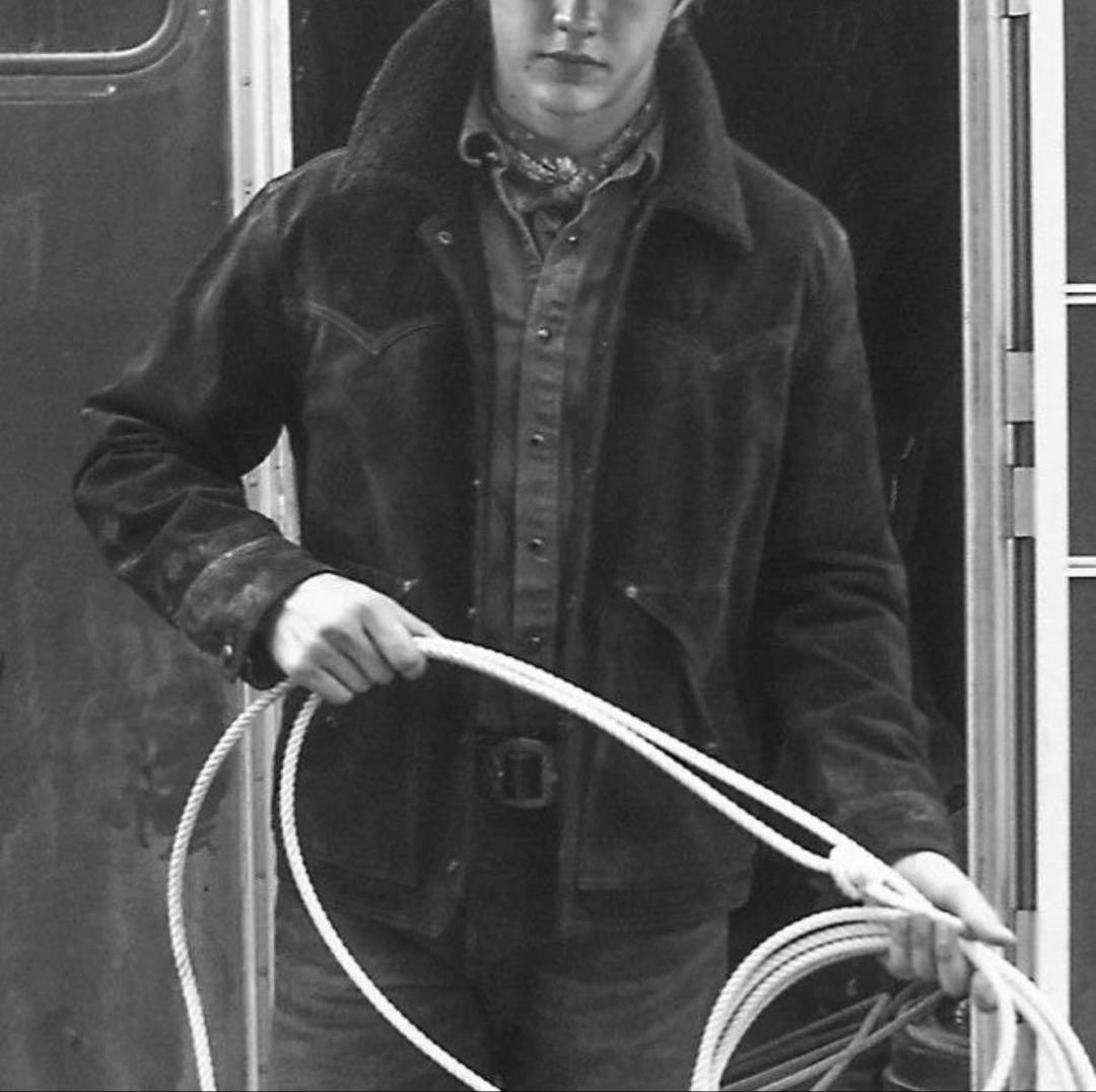 RRL ダブルアールエル シアリングカラー スエードウエスタンジャケット