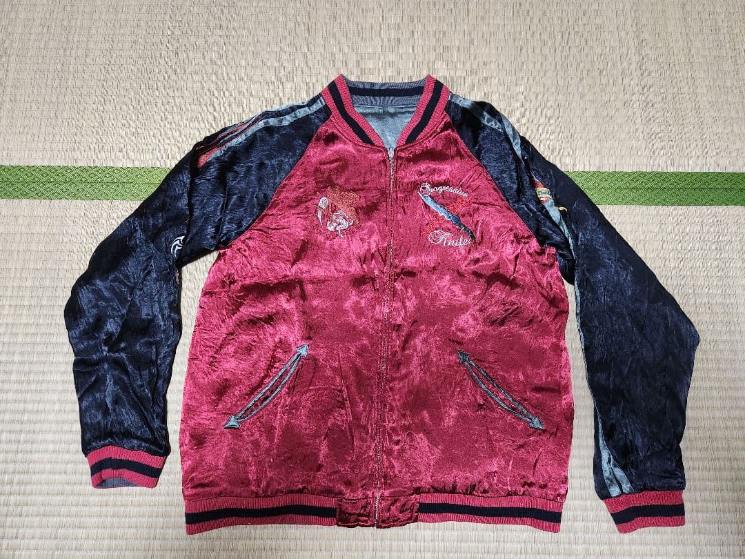 美品　レア　雅結 　錦　エヴァンゲリオン　リバーシブルスカジャン