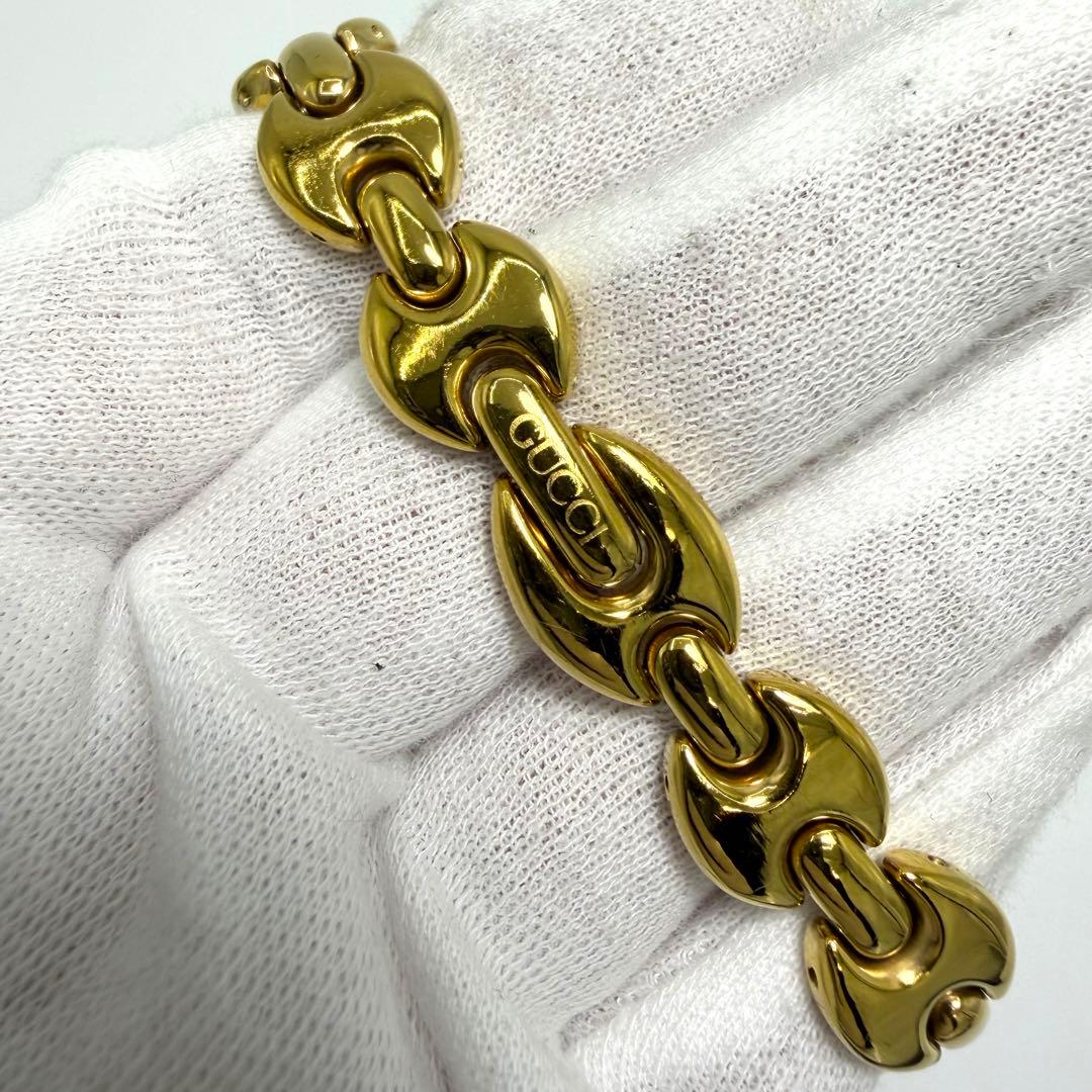 【稼働】 グッチ 腕時計 1800L チェンジベルト クォーツ ゴールドベゼル