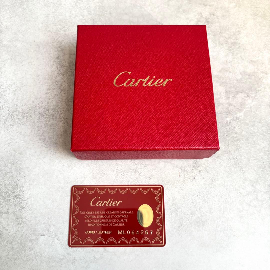 フォロー割適用!Cartier 三つ折り財布 パンテール レザー 黒 付属品完備