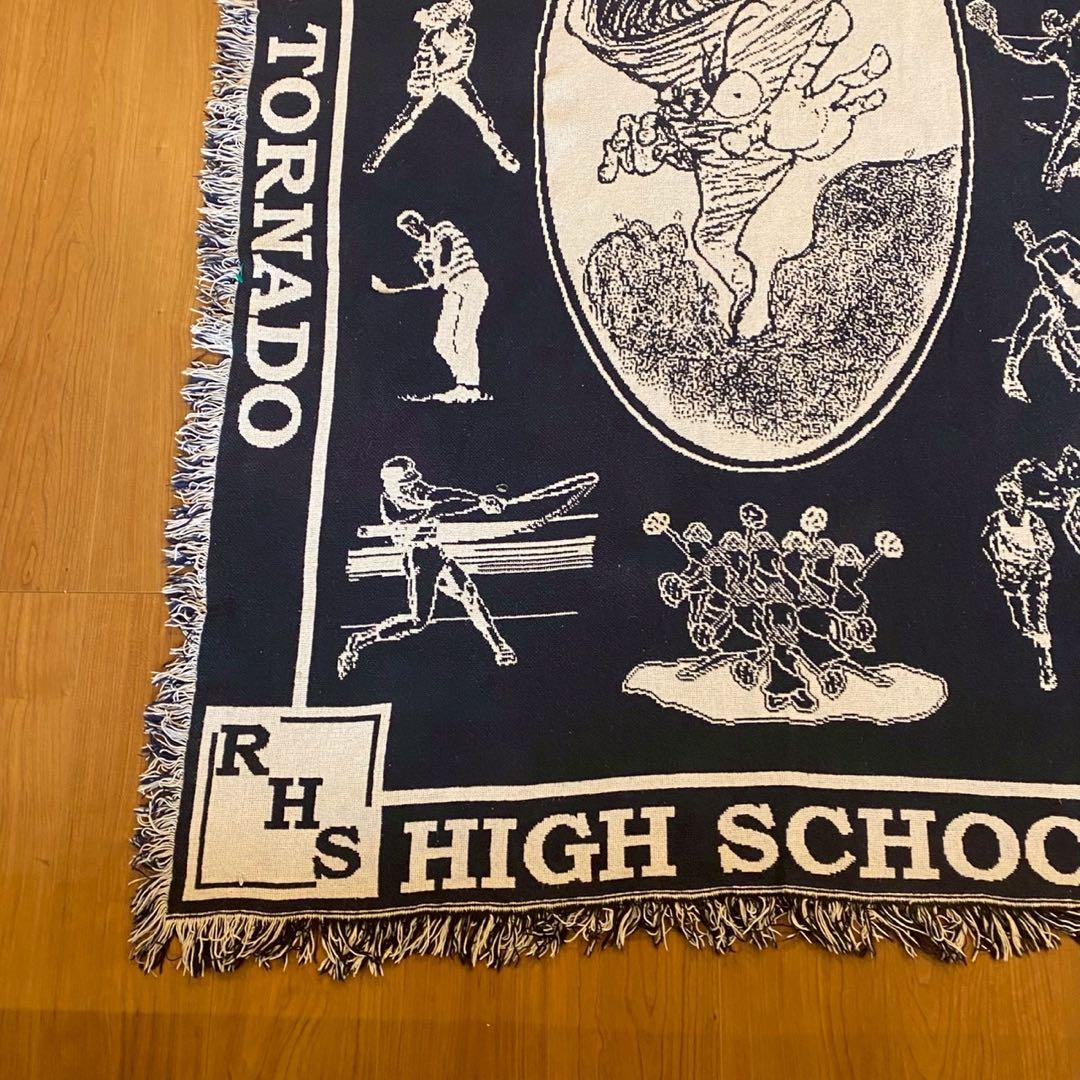 90s USA製 Richlands High School ヴィンテージラグ