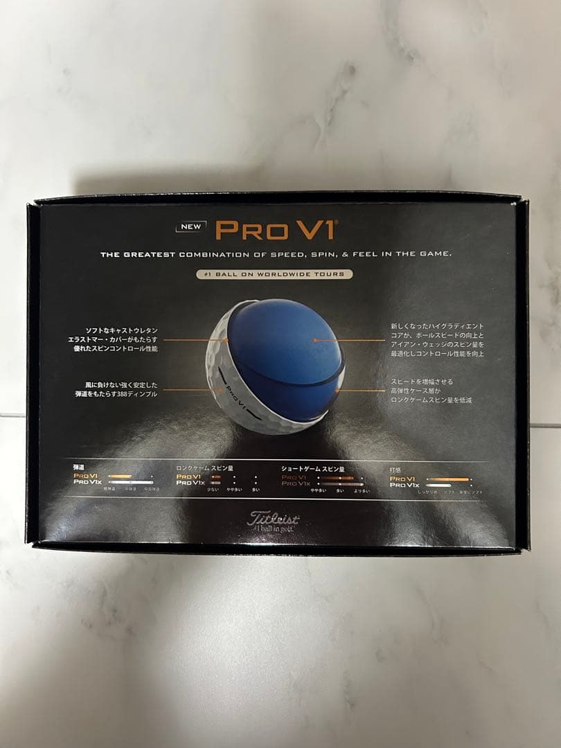 タイトリストプロV1 PROV1ゴルフボール25年 ダブルナンバー2ダース24個