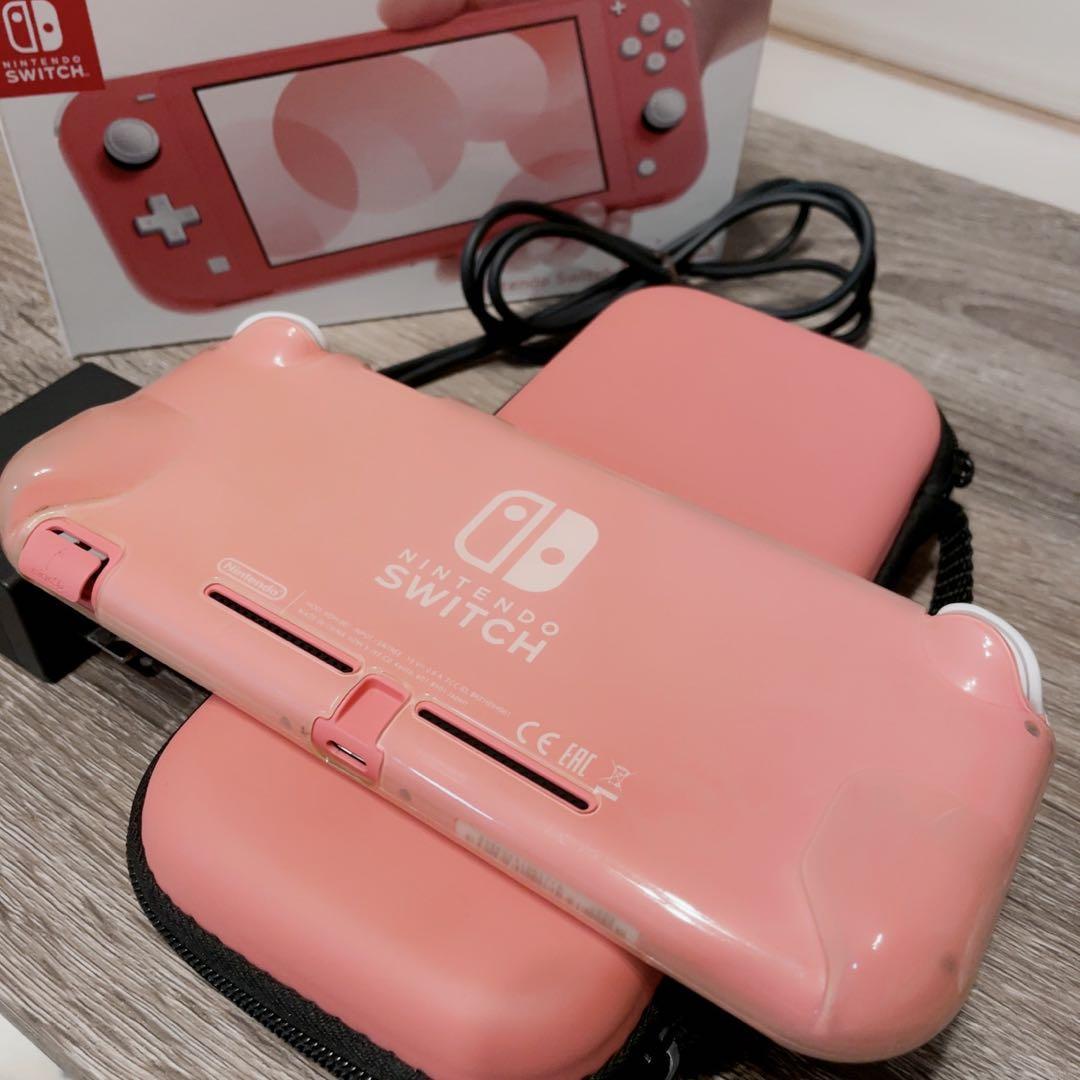 【即購入◎】SwitchLiteコーラル/箱、ケース付き