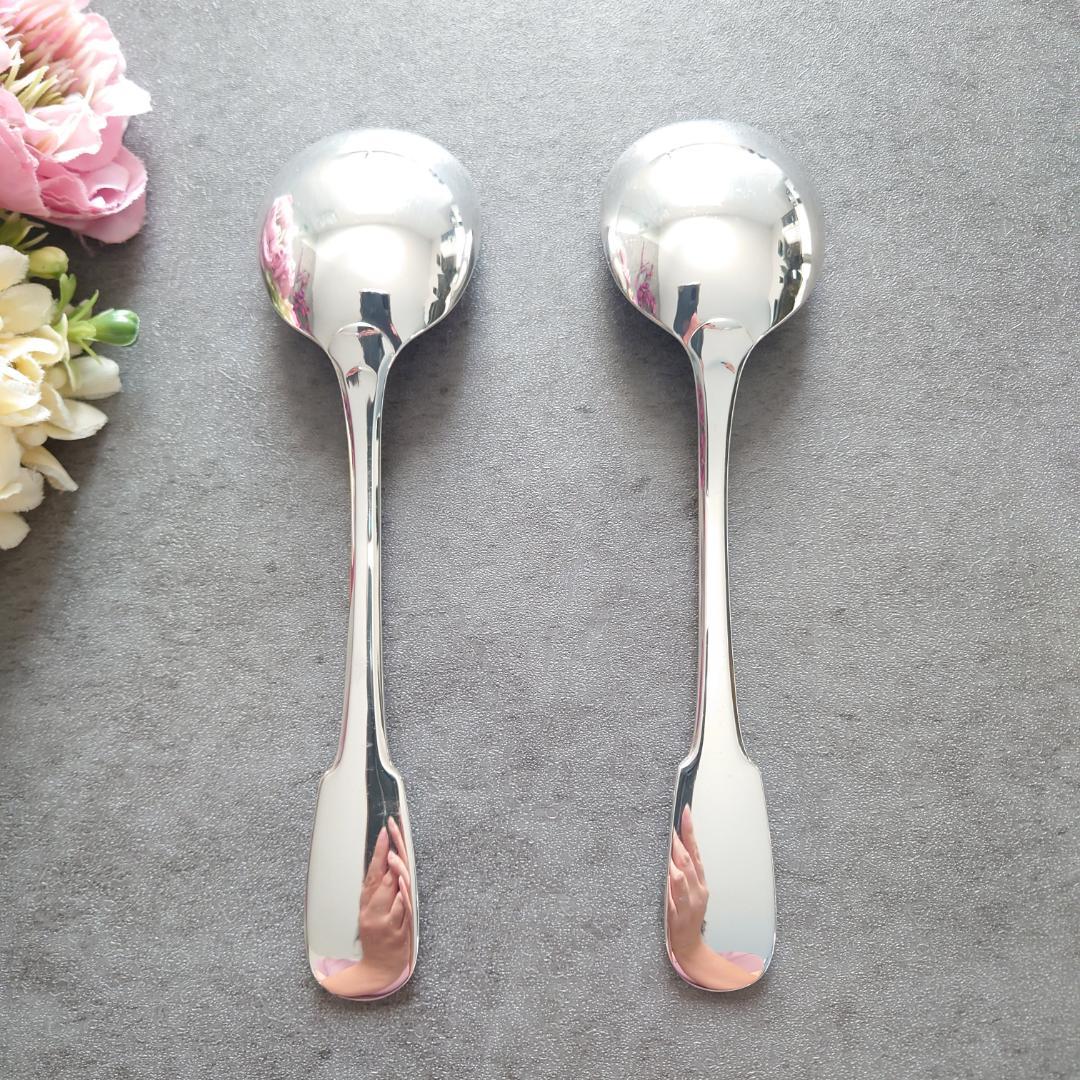 希少 美品 クリストフル クリュニー コンソメスプーン 2点