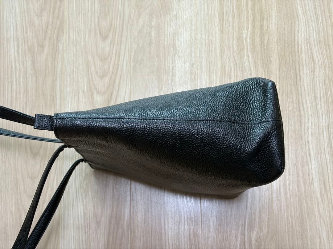 HushTug ハッシュタグ ビジネスバッグ レザートートバッグ ブラック A4
