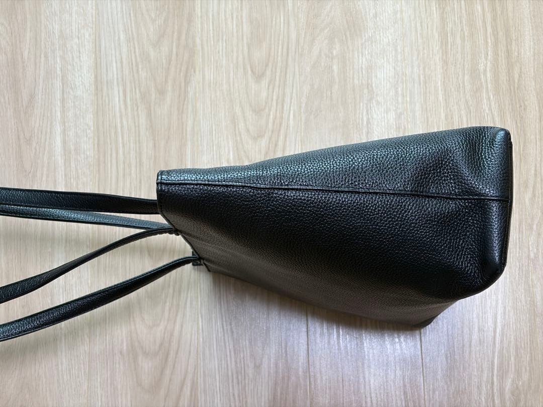 HushTug ハッシュタグ ビジネスバッグ レザートートバッグ ブラック A4