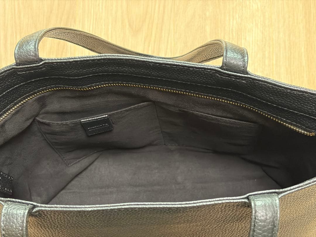 HushTug ハッシュタグ ビジネスバッグ レザートートバッグ ブラック A4
