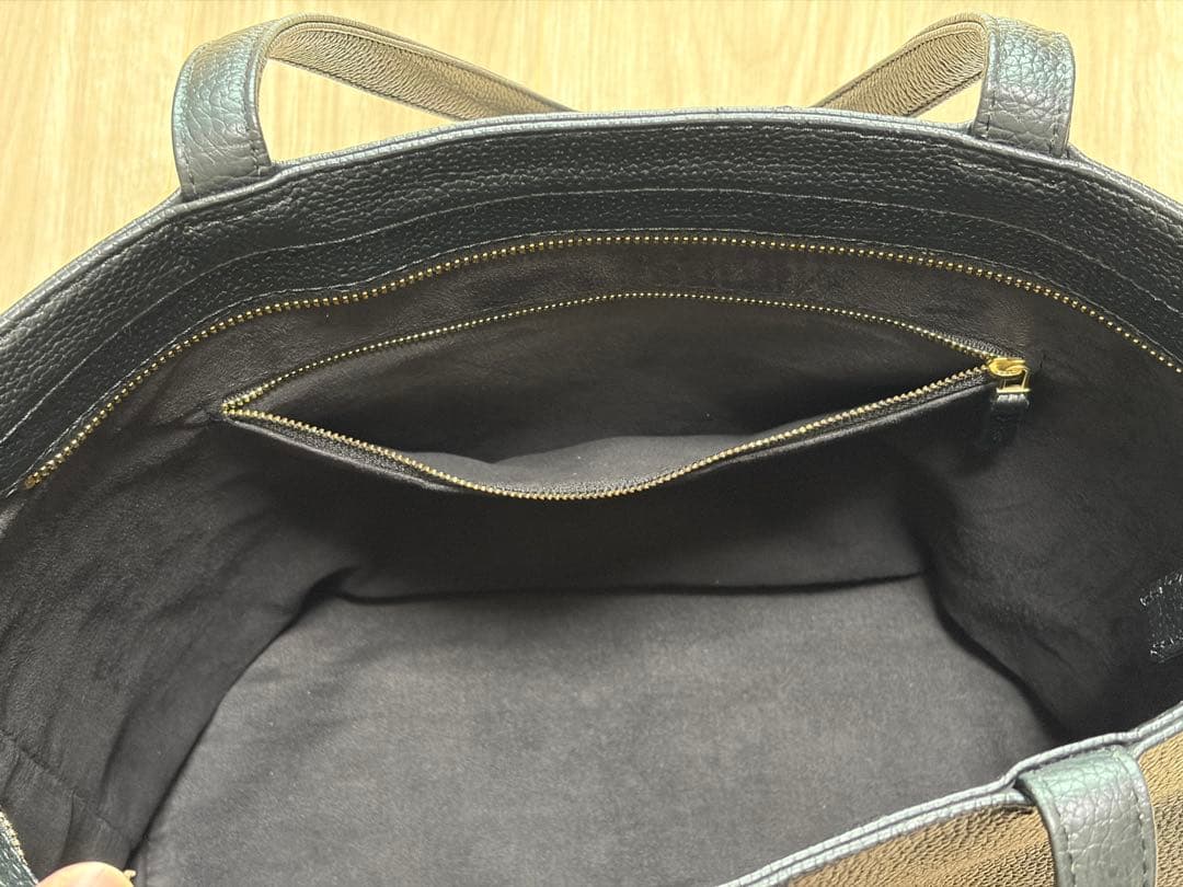HushTug ハッシュタグ ビジネスバッグ レザートートバッグ ブラック A4
