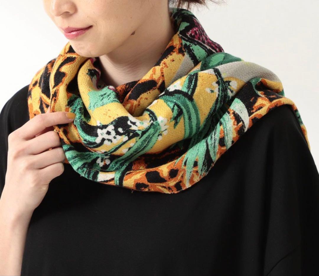 12/14限定【新品】manipuri マニプリ＊大判 シルク混ウールストール