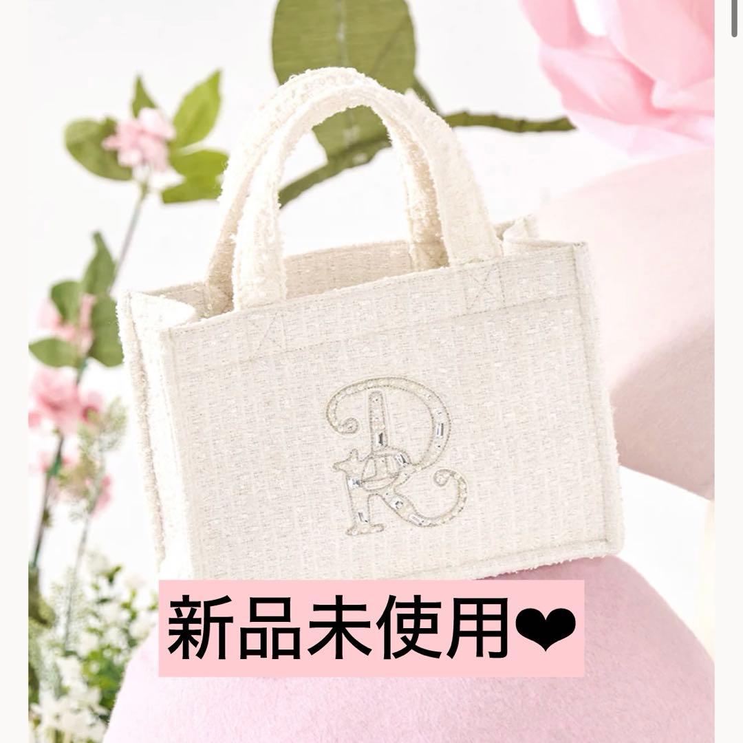 Darich DR ビジューミニトートバッグ ホワイト