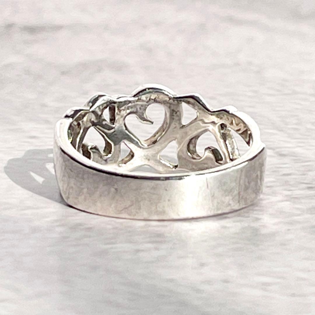 ティファニー トリプルラビングハートリング sv925 シルバー 指輪 14号