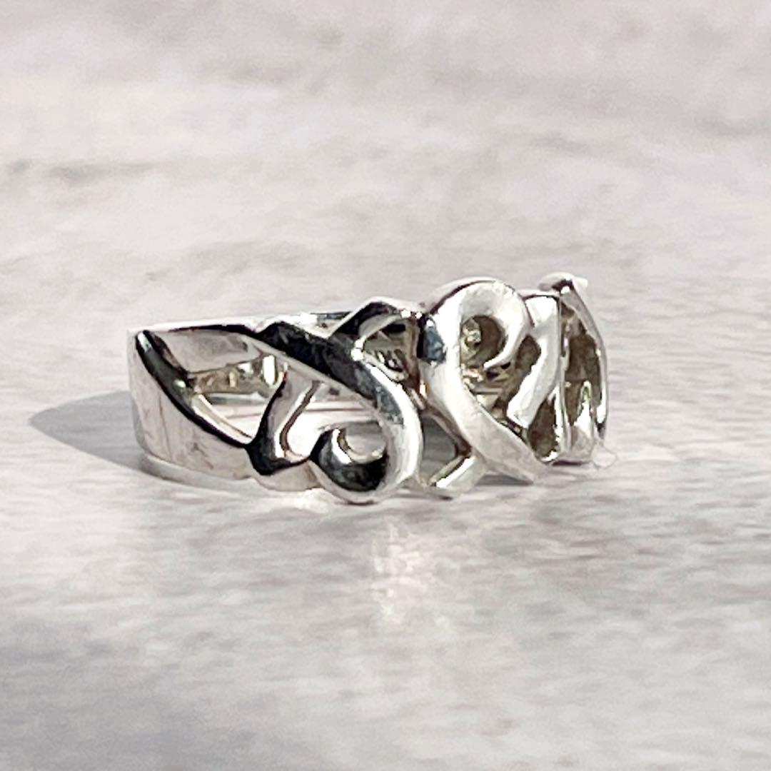 ティファニー トリプルラビングハートリング sv925 シルバー 指輪 14号