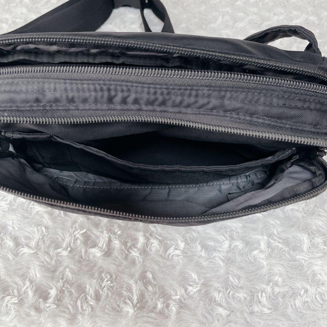 【美品】PORTER FLASH フラッシュ ボディバッグ 2層 ブラック