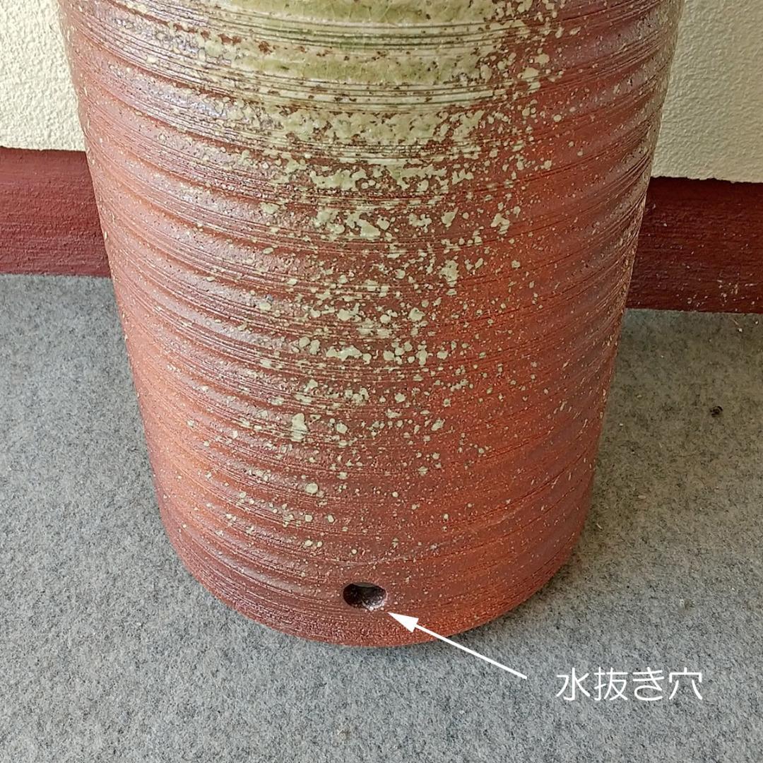 陶器傘立て　古信楽千段傘立　信楽焼　ヤマタツ陶業　TK-612　水抜き穴あり