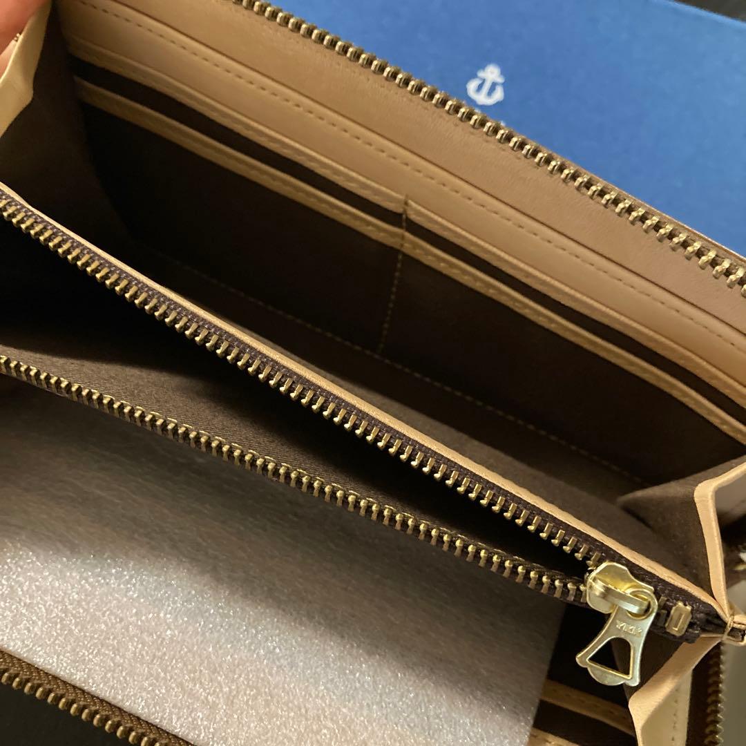 きみどり　新品未使用　Kiichi Kobe ブラウンレザー長財布