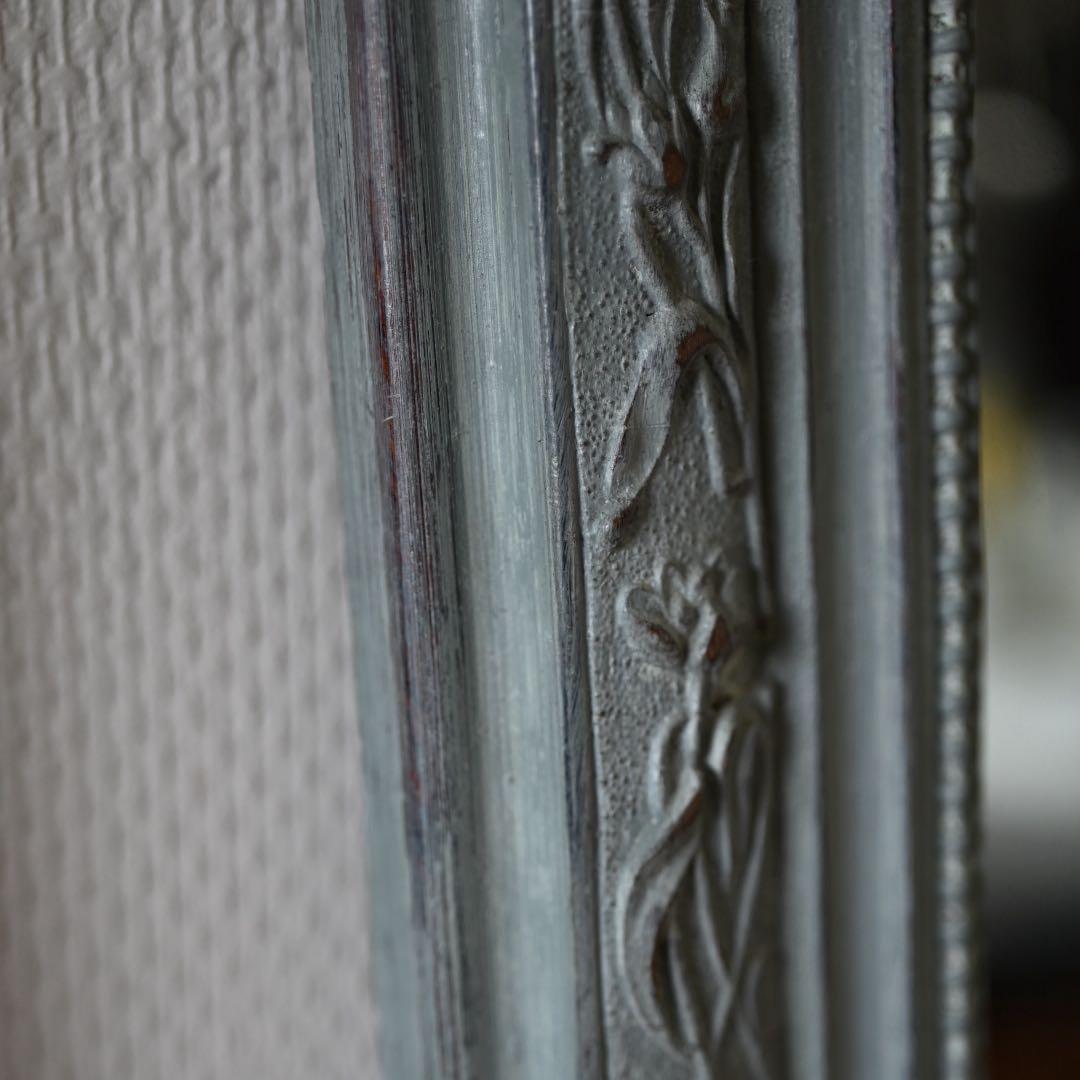 フランスアンティーク　鏡　　60×49センチ