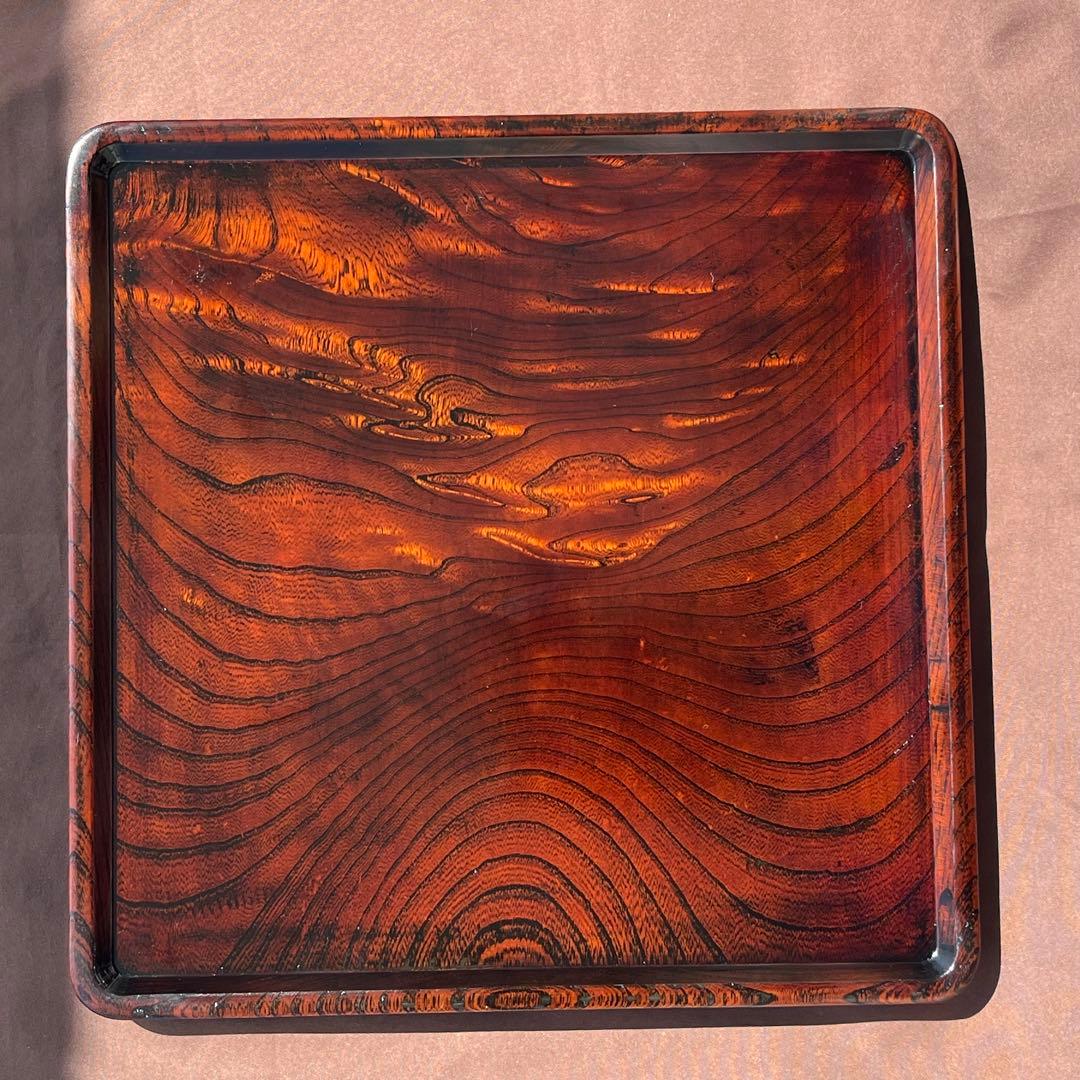 欅拭漆盆(けやきふきうるしぼん)306mm×306mm×20mm 折敷№9174