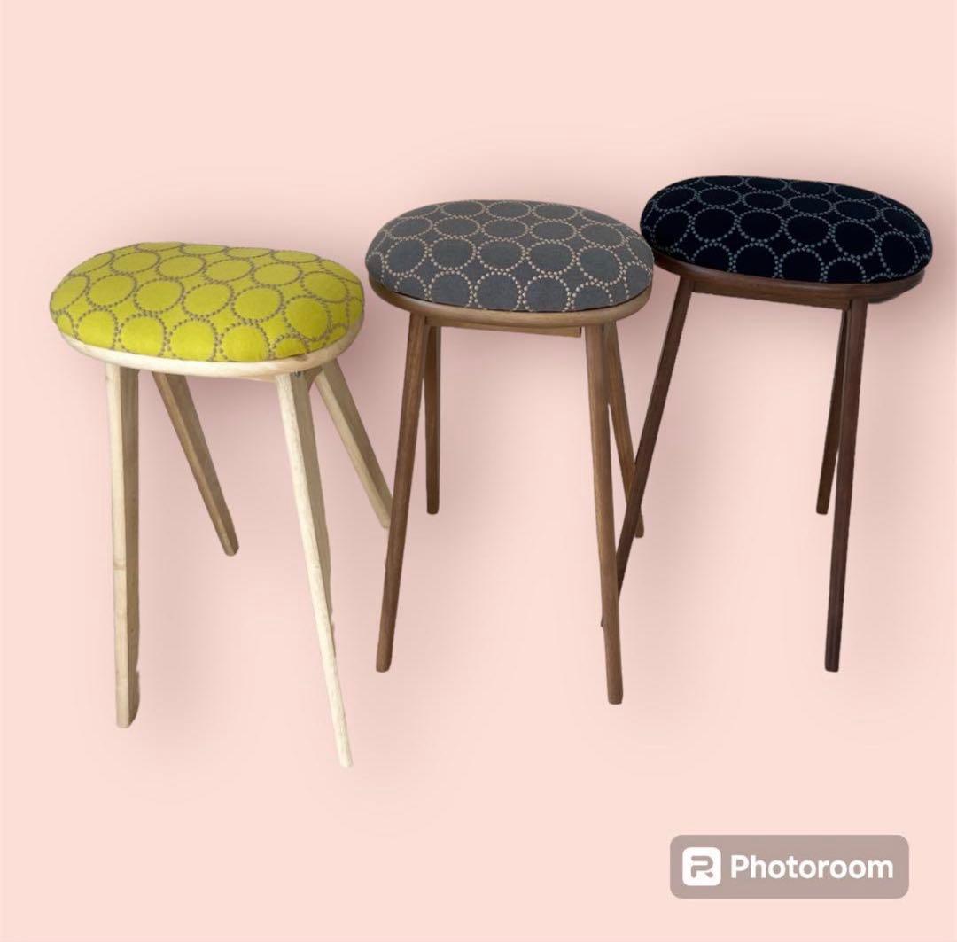 ミナペルホネン使用ハイスツール　イス　チェア 椅子　キッチンスツール　家具