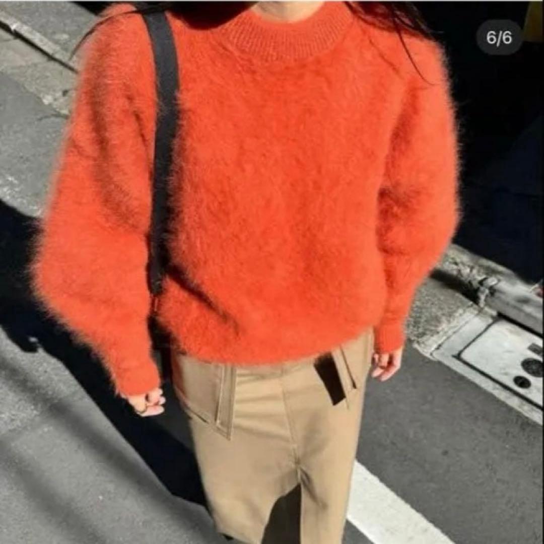 T*い様 CLANE BULKY SLEEVE ANGORA KNIT TOPS