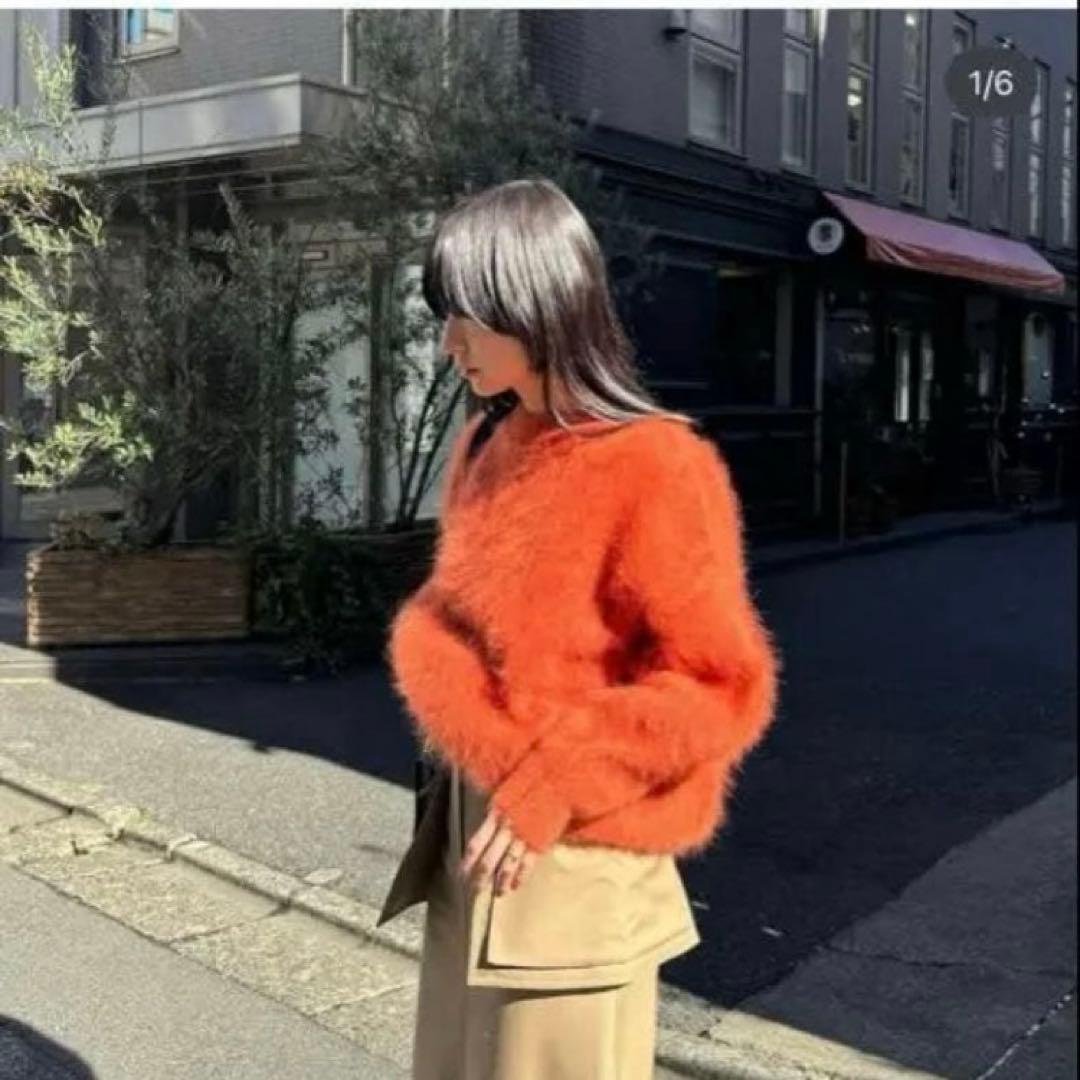 T*い様 CLANE BULKY SLEEVE ANGORA KNIT TOPS