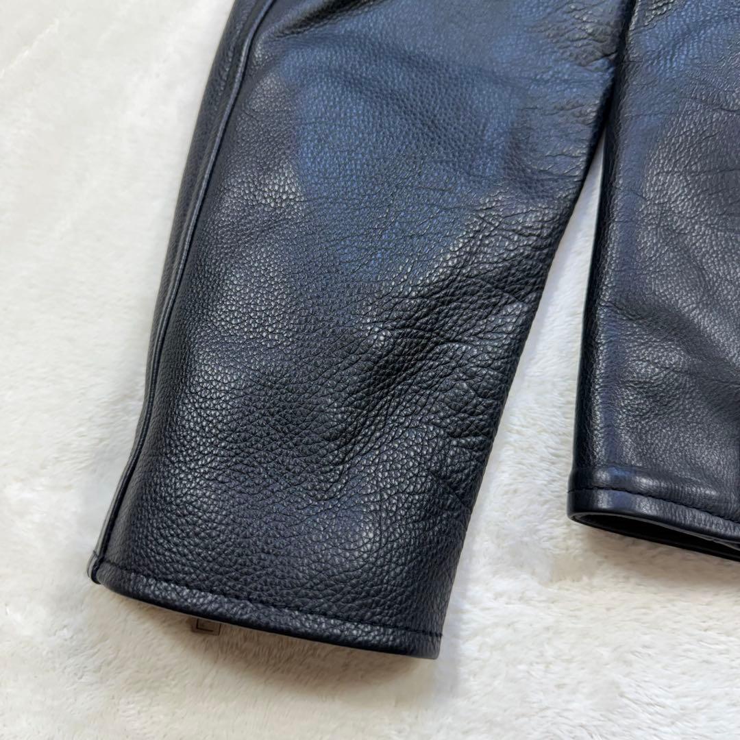 極美品 SCYE サイ 牛革 カウレザー シングルライダース ブラック 38 M