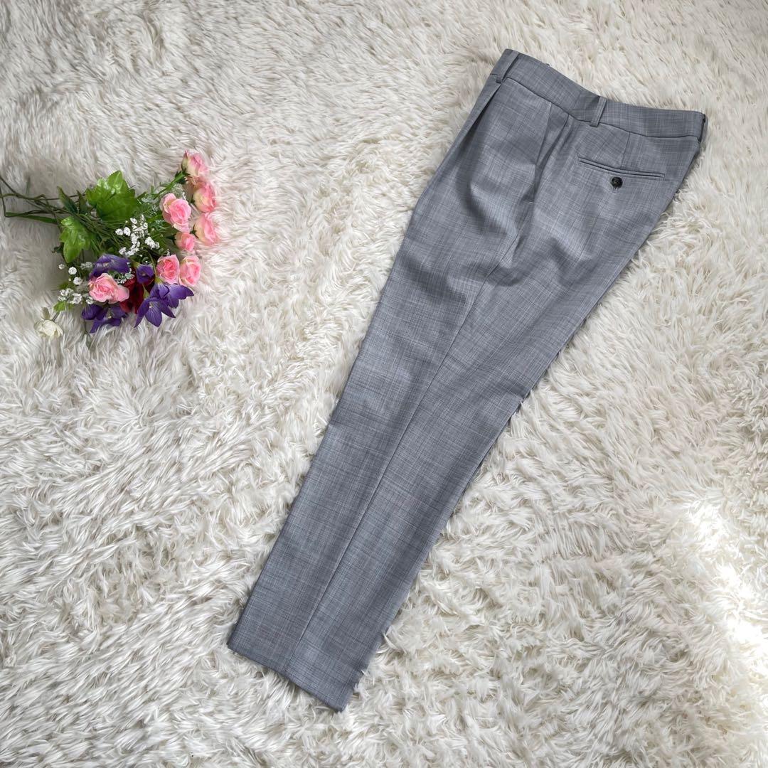 green label relaxingカチリカグレーノーラペルパンツスーツ