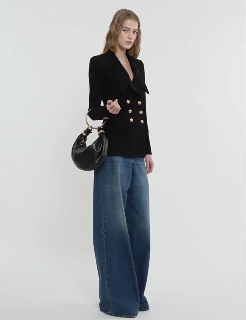 【新品未使用】Chloe ハイライズ ワイドジーンズ